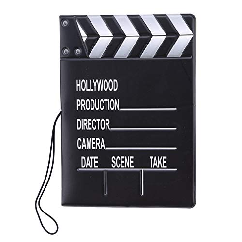 Preisvergleich Produktbild Faliya Schwarz-Weiß-Film Clapper Passhüllen ID-Karte Kreditkartenetui Mini-Geldscheinklammer