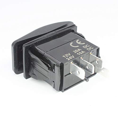 X-Haibei Waterproof Rocker Switch 12V 24V Spdt On-Off-ON 3 Position 4 Pin LED Light for Boat Car RV Trailer ATV (RED) - Thumbnail 5