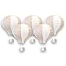 Just Artifacts Decorative 12" Hot Air Balloon Paper Lanterns (5pcs, Nude & White)