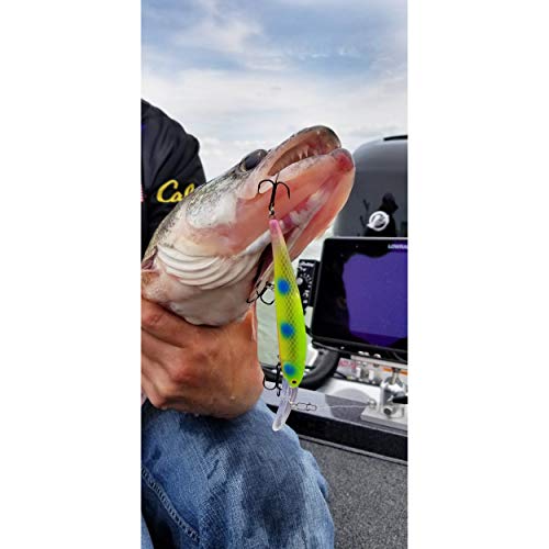 Bandit Generator Multi-Species Minnow Jerkbait Glowing Fishing Lure, Fishing Accessories, Excellent For Bass And Walleye, 4 5/8", 3/4 Oz, Candy Slush #TOP4