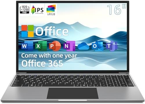 jumper Laptop, 16 Inch FHD IPS 16:10 Screen, Intel Celeron Quad Core CPU, 4GB LPDDR4 RAM 128GB Storage, Laptops Computer, Office 365 1-Year Subscription, 4 Stereo Speakers, Numeric Keypad. jumper Laptop, 16 Inch FHD IPS 16:10 Screen, Intel Celeron Quad Core CPU, 4GB LPDDR4 RAM 128GB Storage, Laptops Computer, Office 365 1-Year Subscription, 4 Stereo Speakers, Numeric Keypad.