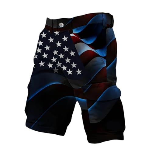 Short ample homme décontracté vêtement été utilitaire à coutures robustes - 3