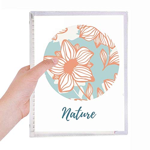 Carnet de peinture à feuilles rechargeables rigide bicolore orange bleu