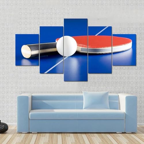 Grand tableau décoration murale salon tennis de table pour habiller un mur