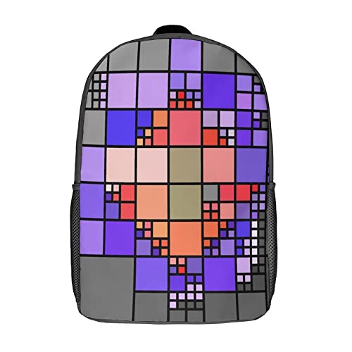 Sac à dos d'école pour enfants 17 pouces imprimé 3D au style artistique unique