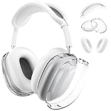 Picture of JDHDL [3 in 1] for Airpods Max Case Cover, Clear Soft TPU Earcup Case Cover+Slicone Earpad Cover+Silicone Overhead Cover, Transparent Protective Case for Apple Airpods Max Accessories