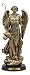 Ebros Byzantine Catholic Church Archangel Raphael With Staff And Healing Oil Statue 8"Tall Saint Rafael The Archangel God's Healing Decorative Figurine