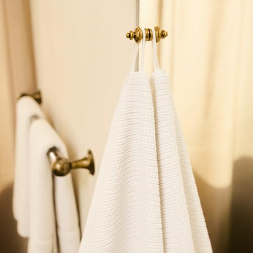 Image of Preston Lane Douro Bath Towel Set - 2 Pack Luxury Cotton Towels, Ultra Soft & Absorbent, Quick-Dry Spa-Quality Bathroom Towels, Made in Portugal, Alabaster 54.25 x 26.5