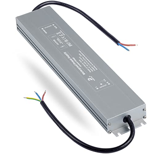 DUSKTEC Constant Voltage LED Driver 24V 200W 8.3A IP67 Waterproof LED Power Supply, 240V to 24V DC Low Voltage Transformer for Outdoor Garden Strip Lights Lighting