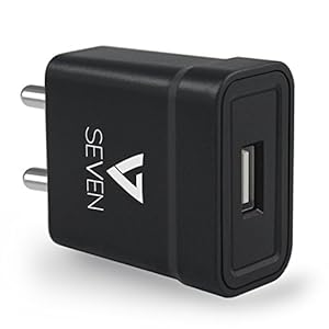 Tizum V7 5V 2.1A USB Wall Charger Adapter Fast Charging for Android and iOS Devices (Black)