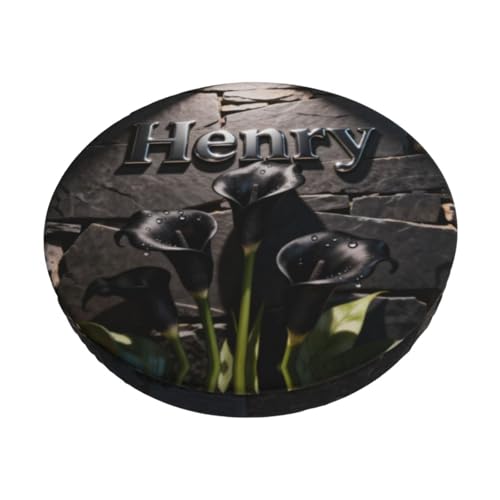 TokenArk Calla Lily Stool Cover with Wall Graphic