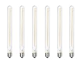 Bulbright Vintage Tubular LED Filament Bulb Dimmable T30 6W LED Light Bulb, E26 Base, Soft Warm Whit