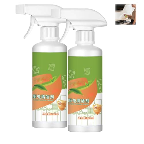 Detergente multifunzione per la cucina, sgrassatore grasso per rimuovere grasso e incrostazioni in cucina, spray detergente multifunzione per la casa e la cucina (2 pezzi)