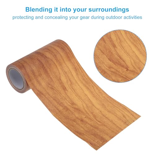 Image of PATIKIL Wood Grain Repair Tape 4 inch x15ft,2 Pcs Self Adhesive Realistic Textured Repair Tape Patch for Floor Door Table Cabinets Desk,Wheat Maple