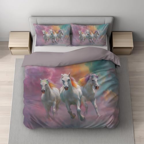 Generisch Mehrfarbig Bettwäsche Traumhaft Bettbezug-Set 135 x 200 cm + 1 *...