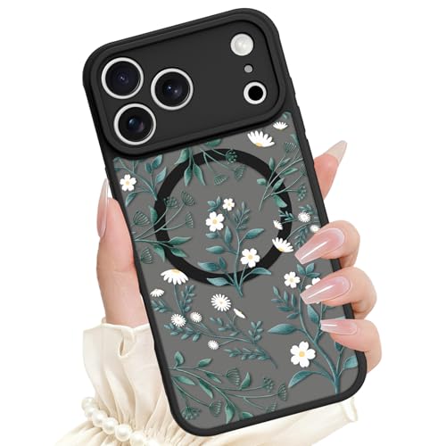 Coque fleurie iPhone 17 Pro Max Magsafe style élégant pour femmes et filles