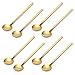 BONHHC Goldener Kaffeelöffel,8 Stück Edelstahl Löffel,Dessertlöffel,Rührlöffel aus Edelstahl,Mini Teelöffe,für Kaffee,Dessert,Tee,Joghurt,Eisbecher
