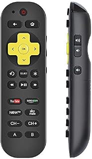 Gvirtue Replacement Now TV Smart Box Remote Control Compatible with Now TV HD Streaming Media Player, Roku 4(LT HD XD XS XDS), Roku Express/+, Roku Premiere/+, Roku Ultra, Roku 1/2 /3 Box,Roku N100HD