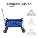Amazon Basics Zusammenklappbarer Bollerwagen für den Garten, faltbar, mit Abdeckung, für den Außenbereich, Blau