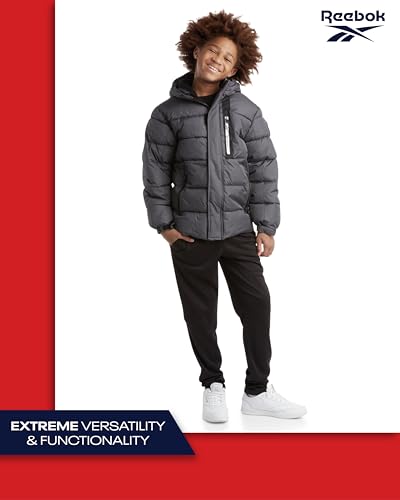 Reebok Boys' Winter Jacket - Heavyweight Quilted Puffer Parka Coat thumb #4
