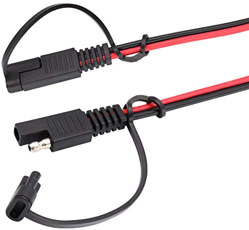 AAOTOKK SAE Cigarette Lighter Charger Cable,16AWG 12V Cigarette Lighter Male Plug to SAE 2 Pin Quick Release Disconnect Connector Plug Adapter Extension Charging Cable with Fuse(0.3m/1ft-2Pack-M) by AAOTOKK - Image 6