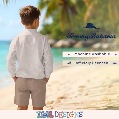 Image of Tommy Bahama Boys Quarter-Zip Pullover Shirt - Lightweight Casual Knit Long Sleeve Sweater for Kids