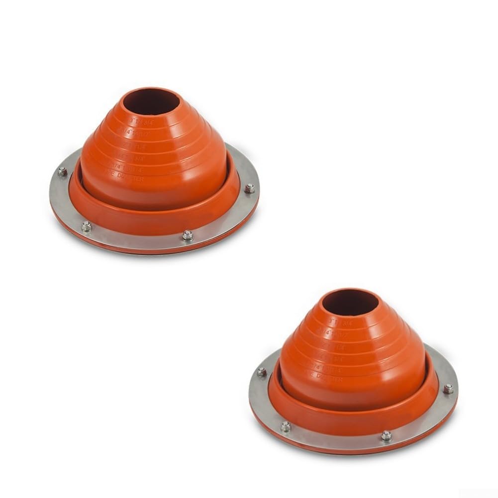 Ofen Abzug Dichtungsset 75-160 Mm, Hitzebeständiges Silikon Bis 300°c Für Zelt Hütte Schuppen Boot Sicherer Abzug(2pack)