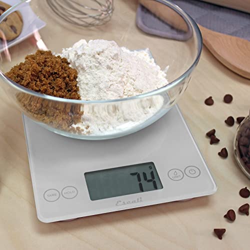 Escali Arti Digital Food Scale, Multi-Functional Kitchen Appliance, Precise Weight Measuring And Portion Control, Baking And Cooking Made Simple, Tempered Glass, Frost White #TOP3
