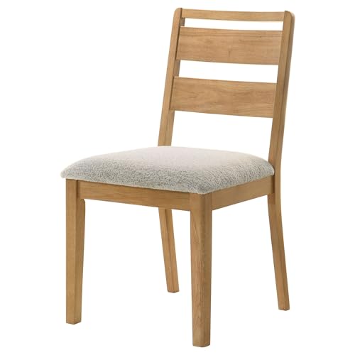 Coaster Home Furnishings - Duncan - Wood - Dining Side Chairs with Ladder Back Design, Cushioned Seat, Tapered Legs and Rounded Edges - Dining Room - Set of 2 - Washed Oak - 193652 by Coaster Fine Furniture - Used condition - Image 4