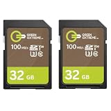 Green Extreme 32GB SDHC Memory Card, Class 10 U3, Up to 100MB/s Read Speed (2 Pack)