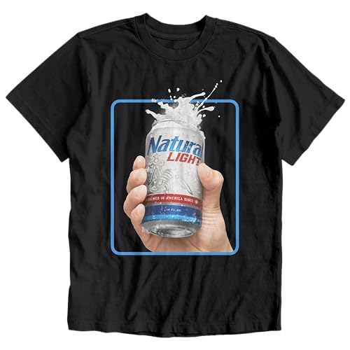 Natty Light Can Grabber Men\'s and Women\'s Short Sleeve T-Shirt (Black, X-Large)