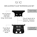 StyleCraft Replacement X-Pro Wide Fixed Black Diamond Carbon Hair Trimmer Blade with The One DLC Cutter Set