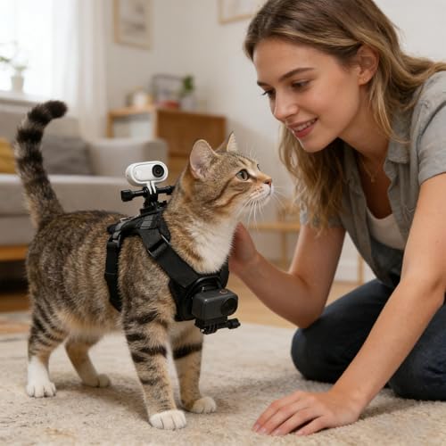 Arnés para gatos con soporte de cámara ideal para camping 3