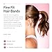 Gimme Beauty Fine Hair Elastic Bands - Slim-Fit Elastic Ties for Fine, Brittle, or Bleached Hair - No-Dent, Gentle-Grip Ponytail Holders for All-Day Comfort - 12 Pack, Light Brown