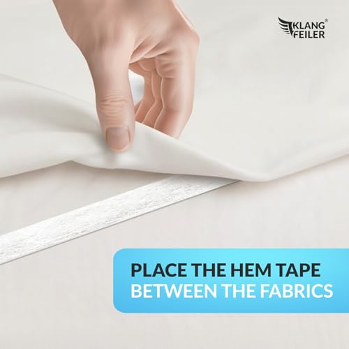 Klangfeiler® Hemming Tape 30 Metres I Extra Strong I Ironing Tape for Ironing I Ironing Adhesive Curtains Hardine Better Than Sewing Hemmed Fleece