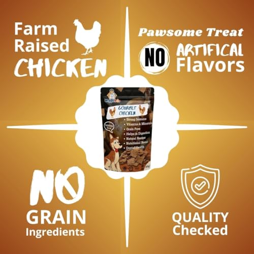 Image of Gourmet Chicken Dog Treat - Irresistible Flavor Fusion for a Healthy Pet, The Perfect Snack to Satisfy Your Dog's Cravings, A Burst of Gourmet Chicken Flavor to Delight Your Dog (45g)