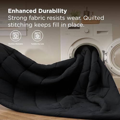 Image of Bedsure Premium Series 5 Piece Black Twin Comforter Set, Goose Down Alternative, All Season Medium Warmth, Soft Hotel Luxury Bed in a Bag, Safe for Sensitive Skin, Includes Sheets Pillowcase & Sham