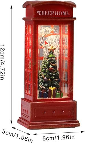 Enfeite Cabine de Telefone Inglês de Natal com Luminária (Arvore de Natal)