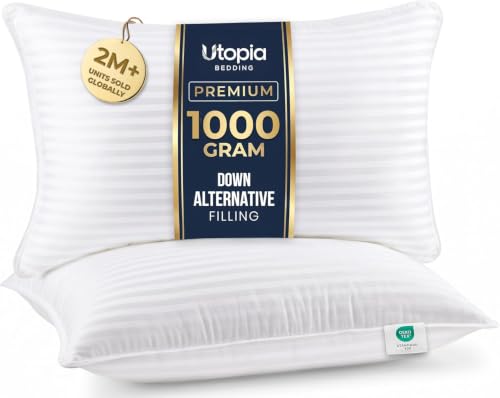 Utopia Bedding Hotel Bed Pillows for Sleeping, Pillows Queen Size Set of 2