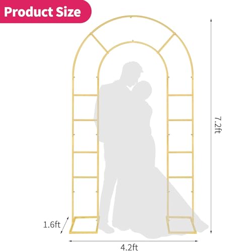 U-Shaped Arch Backdrop Stand with Backdrop Cover, 7.2FT Balloon Arch Stand by bbteroiu - Used condition - Image 3