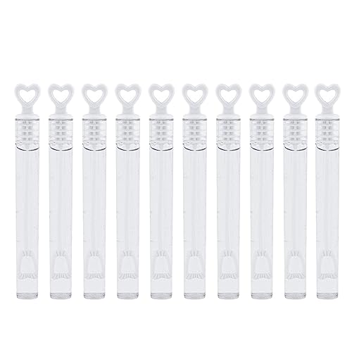 Xuqizzpp 10 Stück Herz Seifenblasenflaschen Set