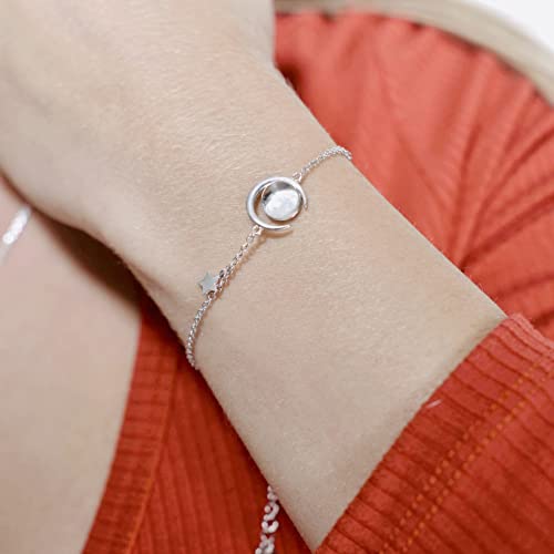 Space & Meteorite - Real Moon Dust Meteorite Bracelet (From Lunar Meteorite Nwa 5000) Nasa Space Gifts For Men & Women, Moon Rock, Astronomy #TOP1
