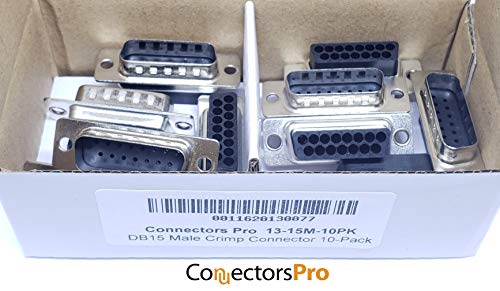 Conectores DB15 D-Sub Macho Crimp Tipo 10 Pzs miniatura 2