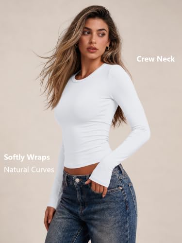 Image of Trendy Queen Womens Long Sleeve T Shirts Fall Fashion Basic Y2K Tops 2026