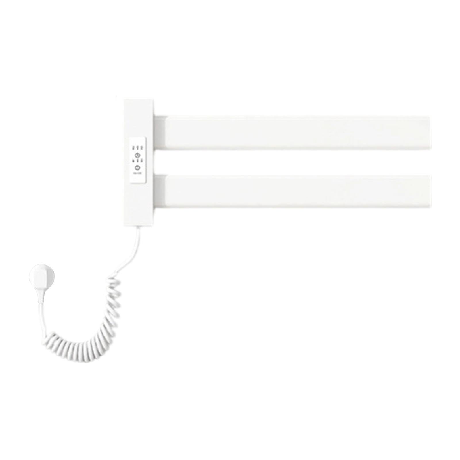 F Fityle Toallero eléctrico con calefacción, Calentador Toallas, secador Toallas eléctrico Impermeable con Enchufe para, baño, Blanco