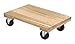 Vestil HDOS-1624-12 Solid Deck Hardwood Dolly with Hard Rubber Casters, 1200 lbs Capacity, 24" Length x 16" Width x 6-3/4" Height, Brown
