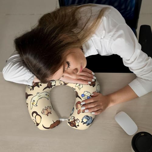 Almohada de poliéster negra para cuello soporte miniatura 7