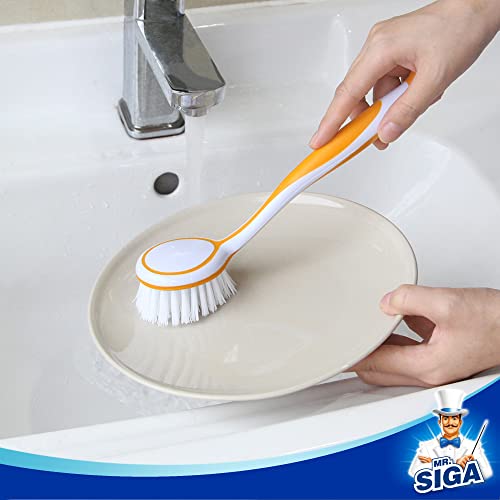 Mr.siga Round Dish Brush, Size: Dia 5.5 X 25Cm - Pack Of 3 #TOP4