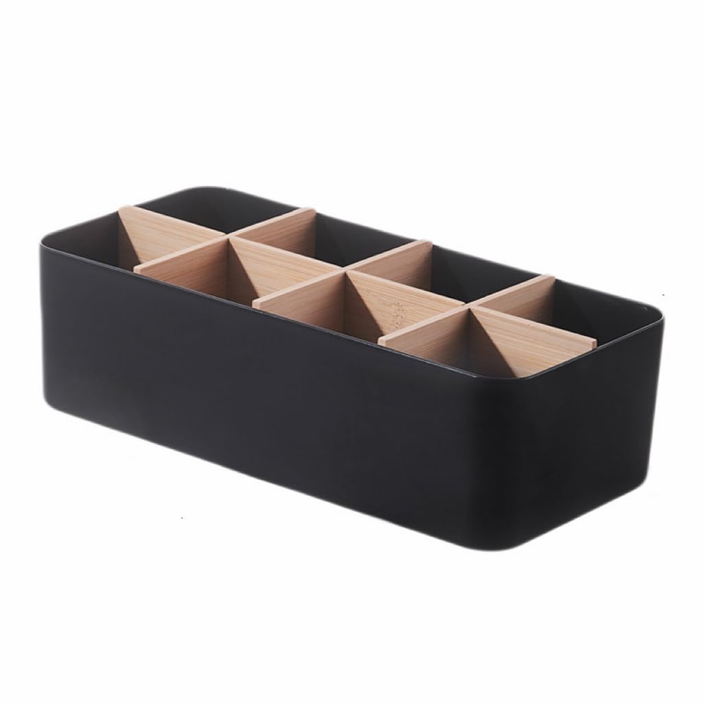 TWISAXC Sauce Packet Organizer Desk Accessories With Packet Organizer Pantry And Neatly Arranged Pencil Holder Bamboo. Divider, black