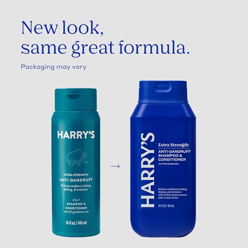 Harry's Extra-Strength Anti-Dandruff Men's 2 in 1 Shampoo and Conditioner - (3 Pack) 14 fl oz - Made with 2% Pyrithione Zinc - Image 4
